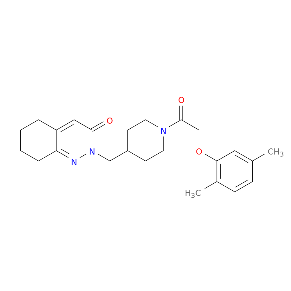 2-({1-[2-(2,5-dimethylphenoxy)acetyl]piperidin-4-yl}methyl)-2,3,5,6,7,8-hexahydrocinnolin-3-one