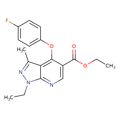 ethyl 1-ethyl-4-(4-fluorophenoxy)-3-methyl-1H-pyrazolo[3,4-b]pyridine-5-carboxylate