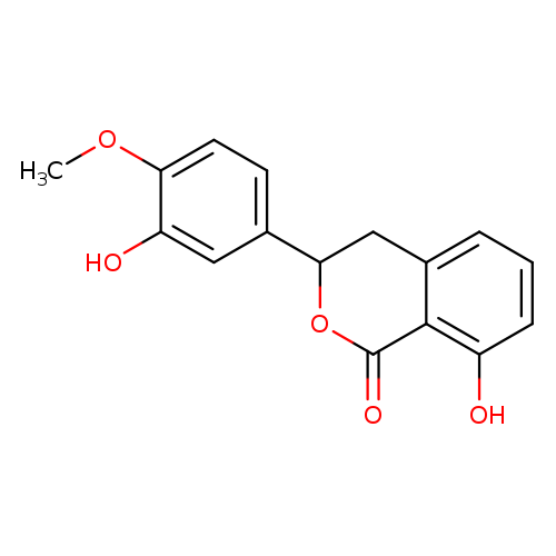 3,4-Dihydro-8-hydroxy-3-(3-hydroxy-4-methoxyphenyl) 1h-2-benzopyran-1-one
