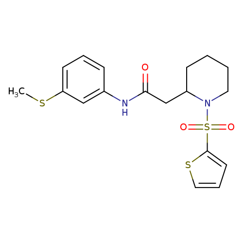 N-[3-(methylsulfanyl)phenyl]-2-[1-(thiophene-2-sulfonyl)piperidin-2-yl]acetamide