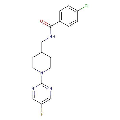 4-chloro-N-{[1-(5-fluoropyrimidin-2-yl)piperidin-4-yl]methyl}benzamide