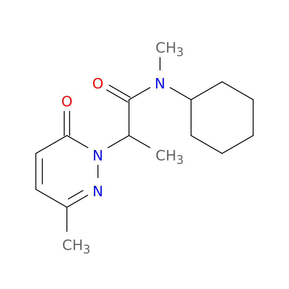 N-cyclohexyl-N-methyl-2-(3-methyl-6-oxo-1,6-dihydropyridazin-1-yl)propanamide