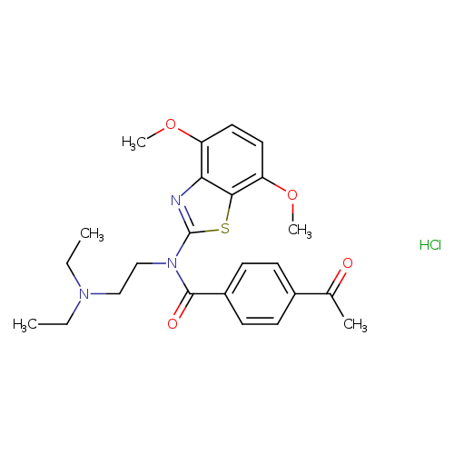 4-acetyl-N-[2-(diethylamino)ethyl]-N-(4,7-dimethoxy-1,3-benzothiazol-2-yl)benzamide hydrochloride