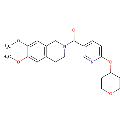 6,7-dimethoxy-2-[6-(oxan-4-yloxy)pyridine-3-carbonyl]-1,2,3,4-tetrahydroisoquinoline