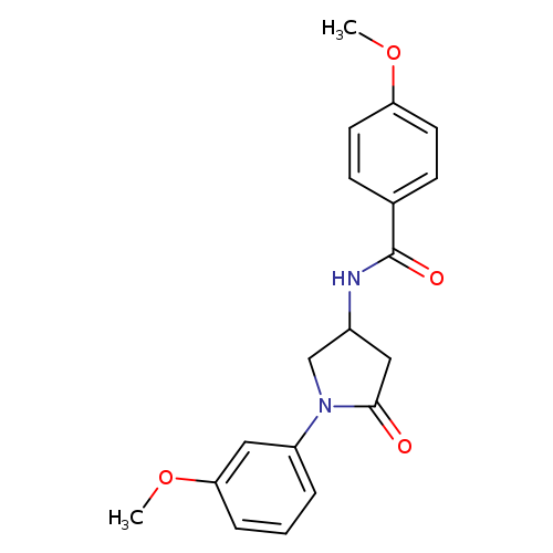 4-methoxy-N-[1-(3-methoxyphenyl)-5-oxopyrrolidin-3-yl]benzamide