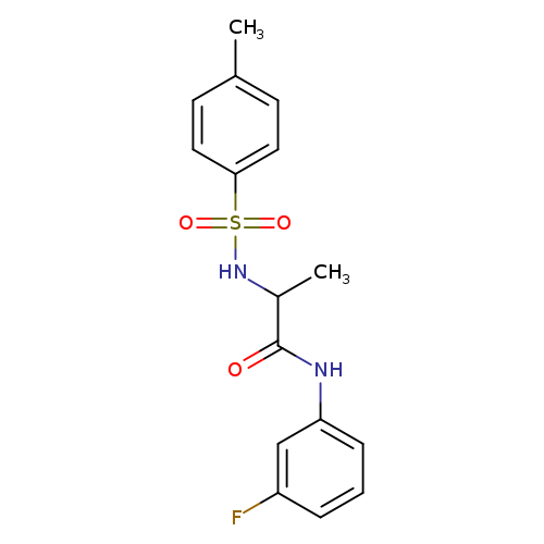 N-(3-fluorophenyl)-2-{[(4-methylphenyl)sulfonyl]amino}propanamide