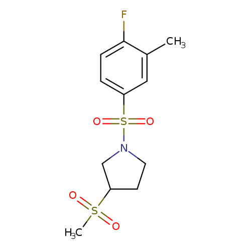 1-(4-fluoro-3-methylbenzenesulfonyl)-3-methanesulfonylpyrrolidine