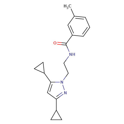 N-[2-(3,5-dicyclopropyl-1H-pyrazol-1-yl)ethyl]-3-methylbenzamide