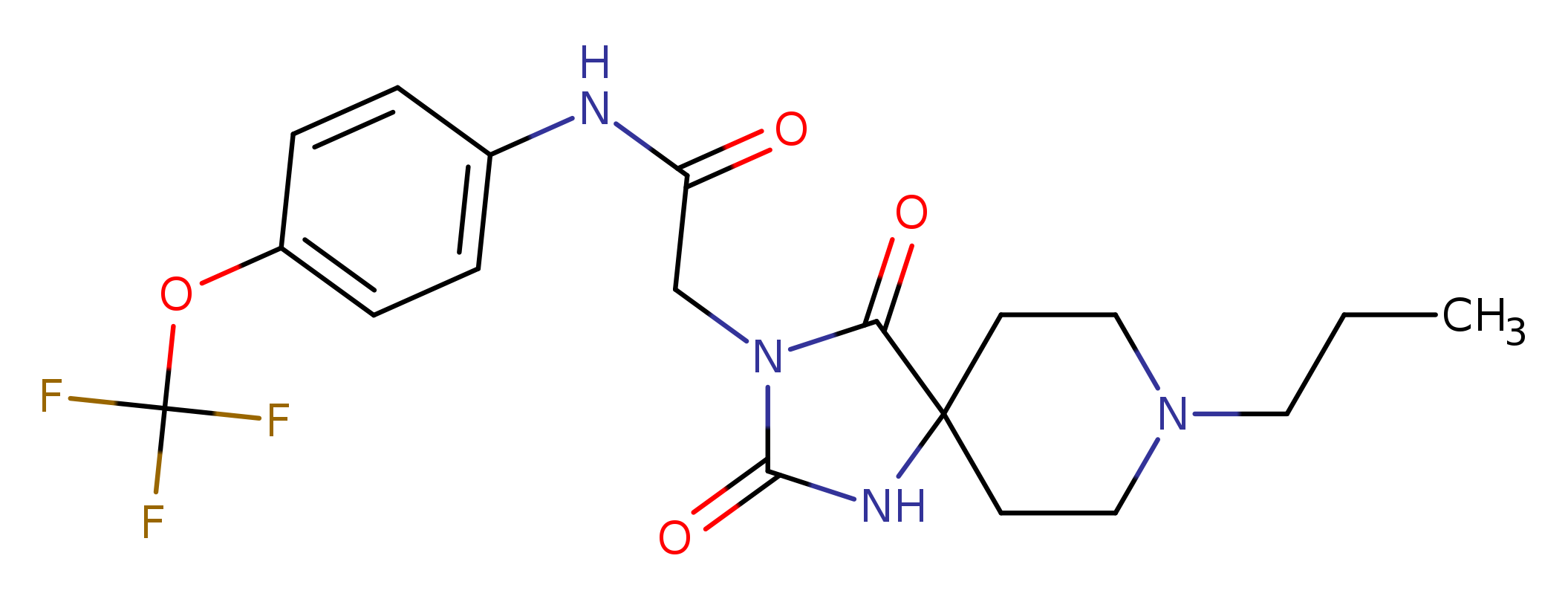 2-{2,4-dioxo-8-propyl-1,3,8-triazaspiro[4.5]decan-3-yl}-N-[4-(trifluoromethoxy)phenyl]acetamide