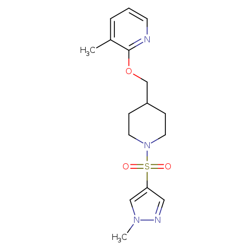 3-methyl-2-({1-[(1-methyl-1H-pyrazol-4-yl)sulfonyl]piperidin-4-yl}methoxy)pyridine