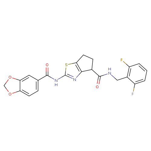2-(2H-1,3-benzodioxole-5-amido)-N-[(2,6-difluorophenyl)methyl]-4H,5H,6H-cyclopenta[d][1,3]thiazole-4-carboxamide