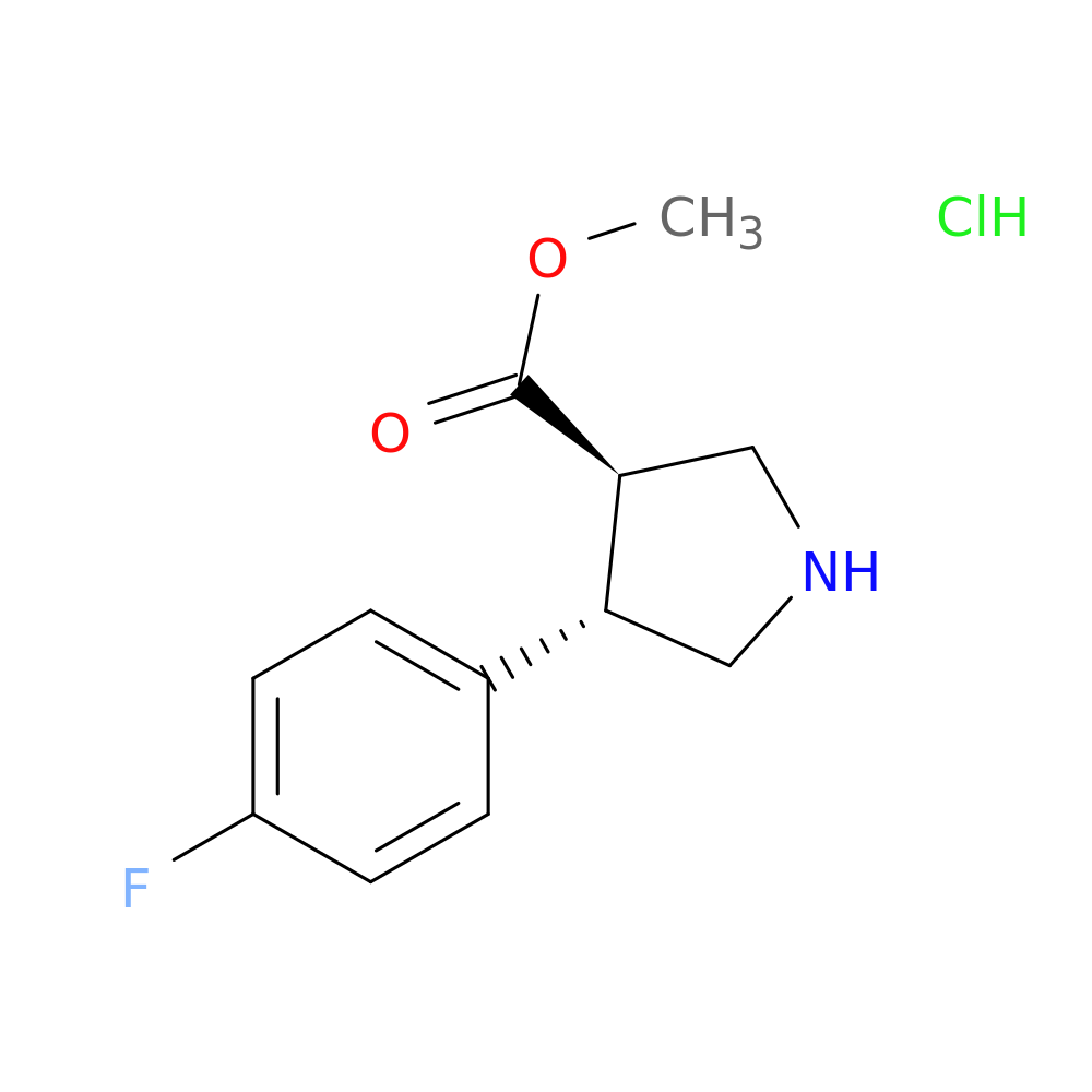 methyl (3R,4S)-4-(4-fluorophenyl)pyrrolidine-3-carboxylate hydrochloride