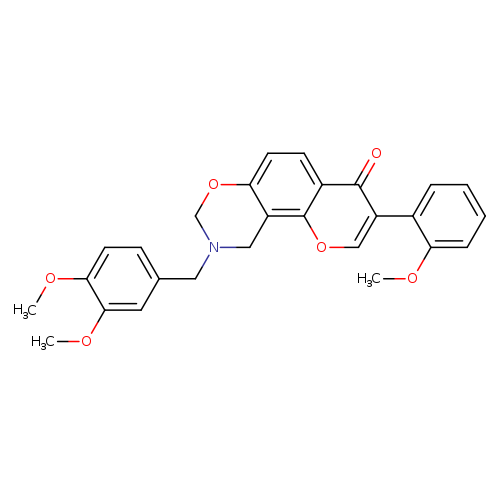 9-[(3,4-dimethoxyphenyl)methyl]-3-(2-methoxyphenyl)-4H,8H,9H,10H-chromeno[8,7-e][1,3]oxazin-4-one