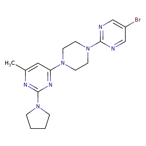 4-[4-(5-bromopyrimidin-2-yl)piperazin-1-yl]-6-methyl-2-(pyrrolidin-1-yl)pyrimidine