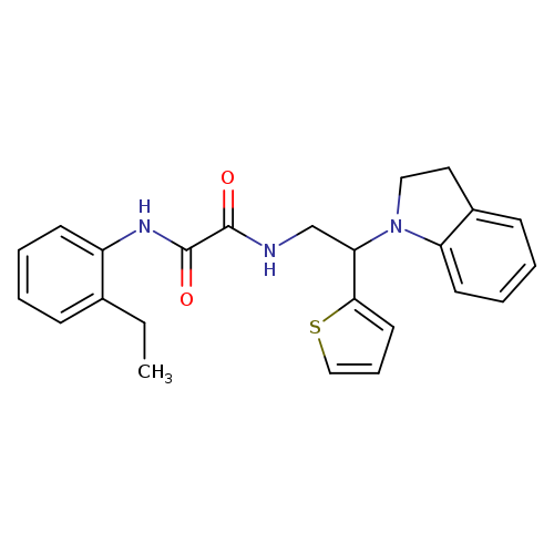 N-[2-(2,3-dihydro-1H-indol-1-yl)-2-(thiophen-2-yl)ethyl]-N'-(2-ethylphenyl)ethanediamide