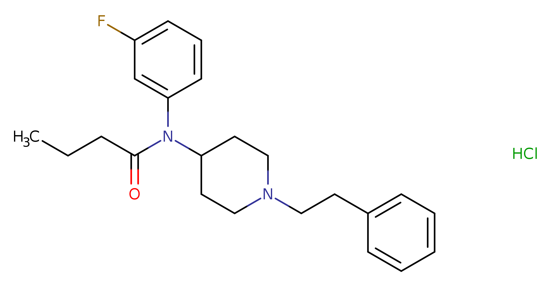 N-(3-fluorophenyl)-N-(1-phenethylpiperidin-4-yl)butyramide,monohydrochloride