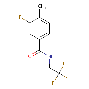 "3-fluoro-4-methyl-N-(2,2,2-trifluoroethyl)benzamide"