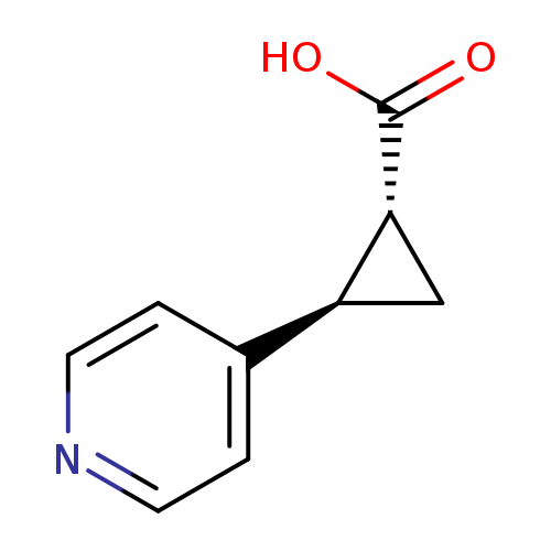 rac-(1R,2R)-2-(pyridin-4-yl)cyclopropane-1-carboxylic acid, trans