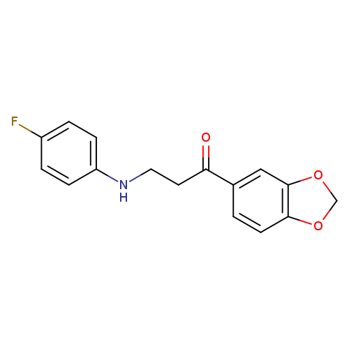 1-(Benzo[d][1,3]dioxol-5-yl)-3-((4-fluorophenyl)amino)propan-1-one