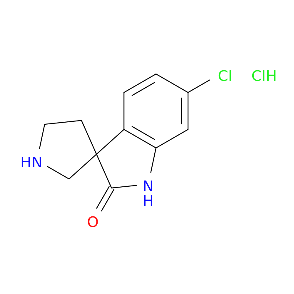 6-chloro-1,2-dihydrospiro[indole-3,3'-pyrrolidin]-2-one hydrochloride