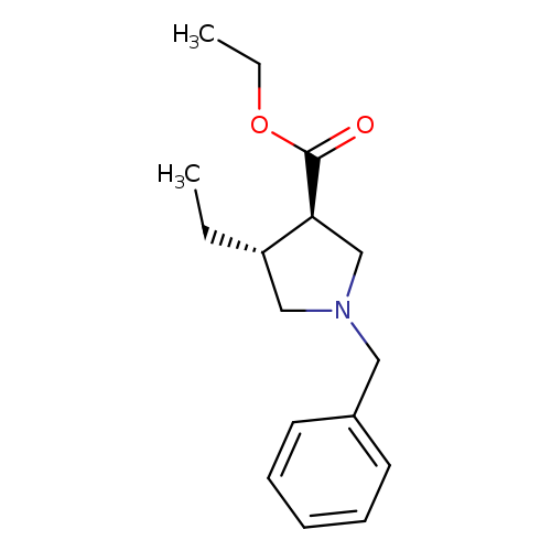 3-Pyrrolidinecarboxylic acid, 4-ethyl-1-(phenylmethyl)-, ethyl ester, (3R,4R)-rel-