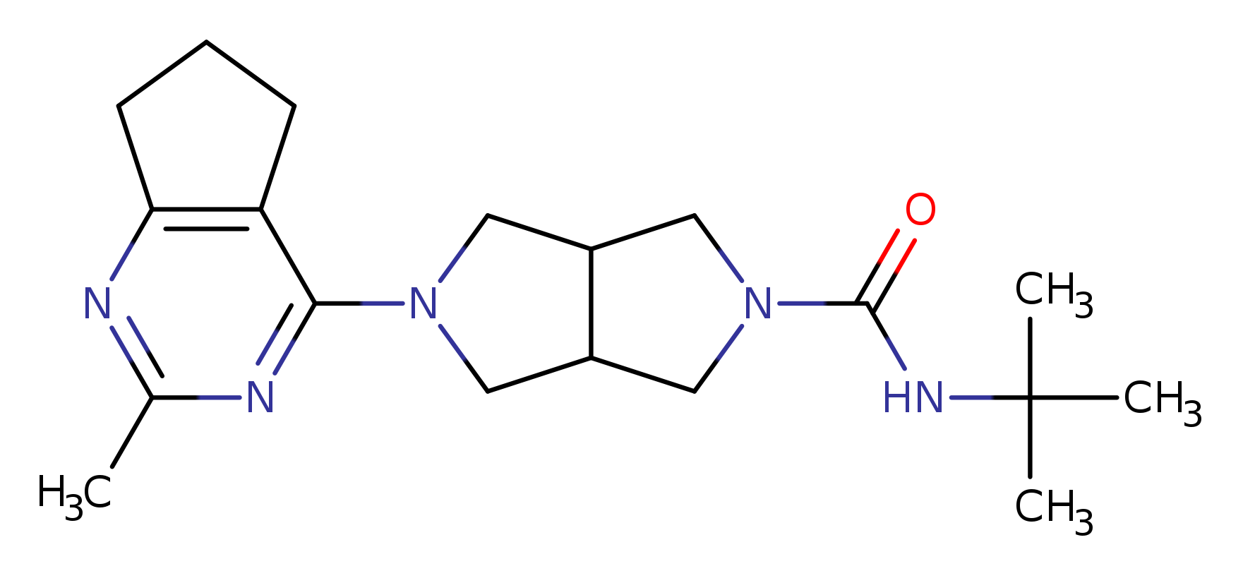 N-tert-butyl-5-{2-methyl-5H,6H,7H-cyclopenta[d]pyrimidin-4-yl}-octahydropyrrolo[3,4-c]pyrrole-2-carboxamide