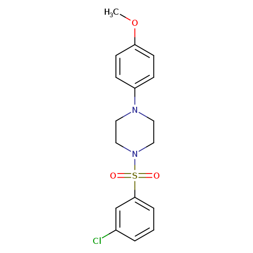 1-(3-chlorobenzenesulfonyl)-4-(4-methoxyphenyl)piperazine