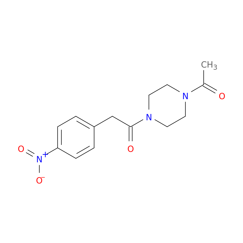 1-(4-acetylpiperazin-1-yl)-2-(4-nitrophenyl)ethan-1-one