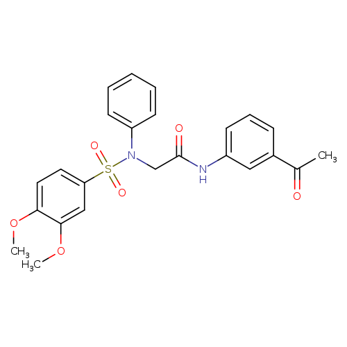 N-(3-acetylphenyl)-2-{[(3,4-dimethoxyphenyl)sulfonyl]anilino}acetamide