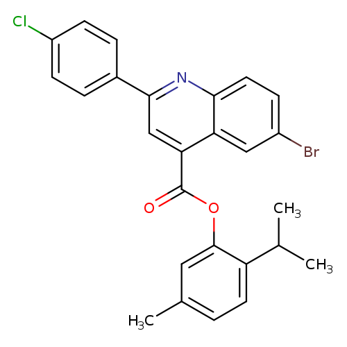 2-isopropyl-5-methylphenyl 6-bromo-2-(4-chlorophenyl)-4-quinolinecarboxylate