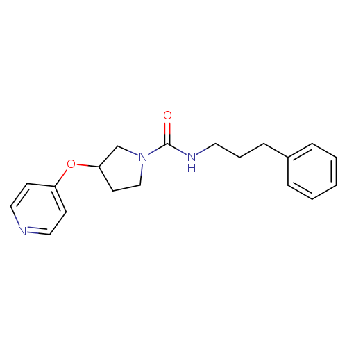 N-(3-phenylpropyl)-3-(pyridin-4-yloxy)pyrrolidine-1-carboxamide