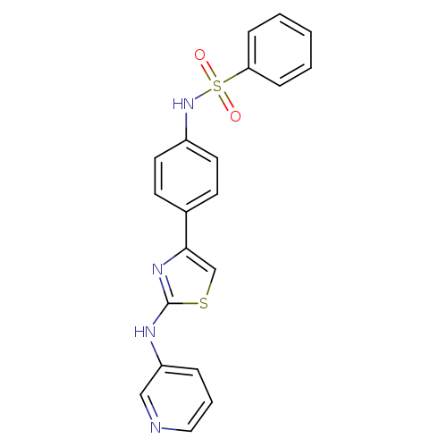 N-(4-{2-[(pyridin-3-yl)amino]-1,3-thiazol-4-yl}phenyl)benzenesulfonamide