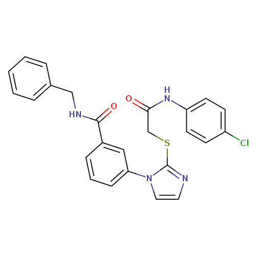 N-benzyl-3-[2-({[(4-chlorophenyl)carbamoyl]methyl}sulfanyl)-1H-imidazol-1-yl]benzamide