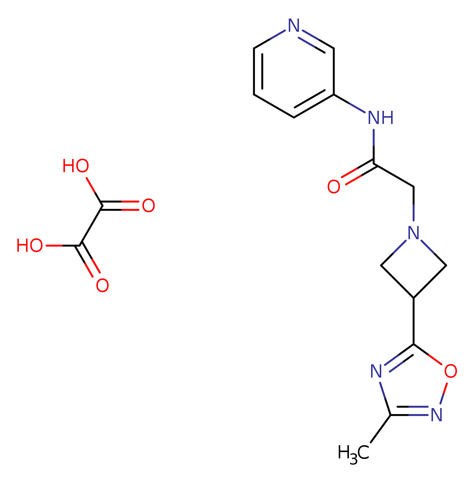 2-[3-(3-methyl-1,2,4-oxadiazol-5-yl)azetidin-1-yl]-N-(pyridin-3-yl)acetamide; oxalic acid