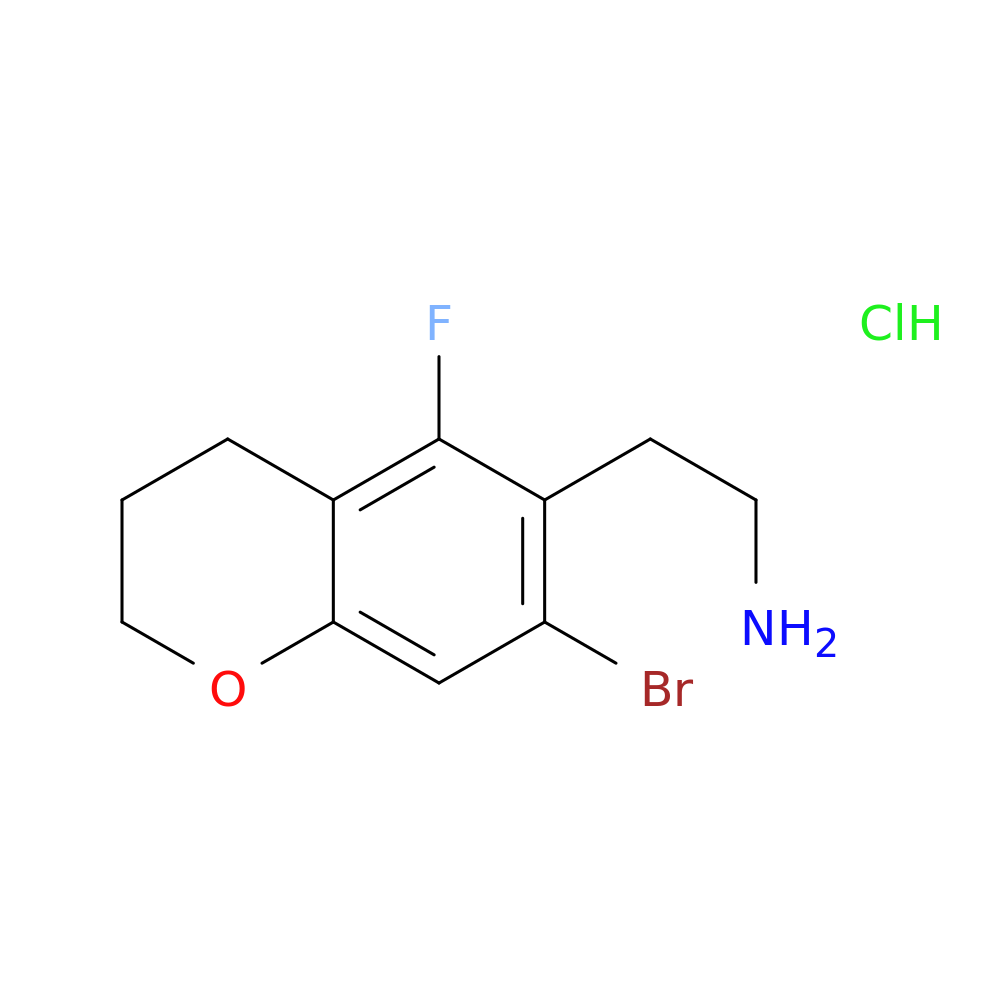 2-(7-bromo-5-fluoro-3,4-dihydro-2H-1-benzopyran-6-yl)ethan-1-amine hydrochloride