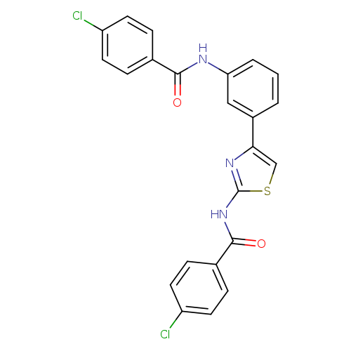 4-chloro-N-{4-[3-(4-chlorobenzamido)phenyl]-1,3-thiazol-2-yl}benzamide