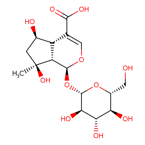 1α-(β-D-Glucopyranosyloxy)-1,4aα,5,6,7,7aα-hexahydro-5α,7α-dihydroxy-7-methylcyclopenta[c]pyran-4-carboxylic acid