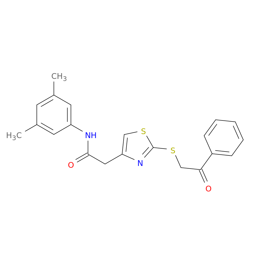 N-(3,5-dimethylphenyl)-2-{2-[(2-oxo-2-phenylethyl)sulfanyl]-1,3-thiazol-4-yl}acetamide
