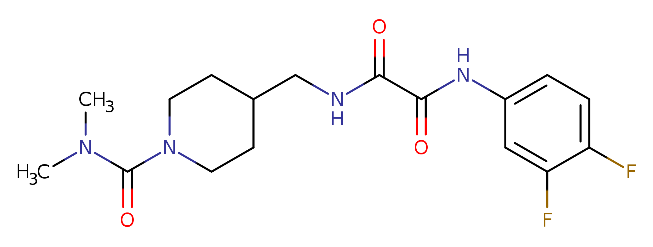 N'-(3,4-difluorophenyl)-N-{[1-(dimethylcarbamoyl)piperidin-4-yl]methyl}ethanediamide