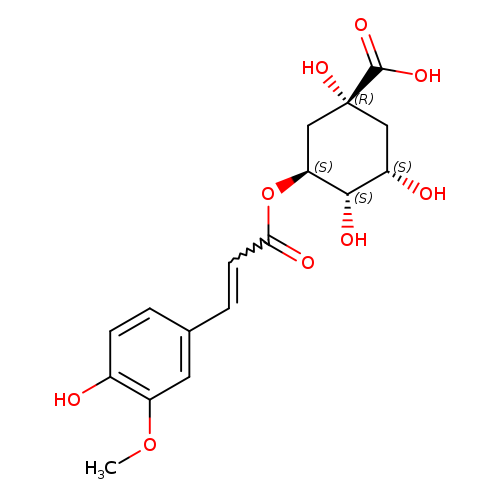 rel-(1R,3S,4S,5S)-1,3,4-Trihydroxy-5-((3-(4-hydroxy-3-methoxyphenyl)acryloyl)oxy)cyclohexane-1-carboxylic acid