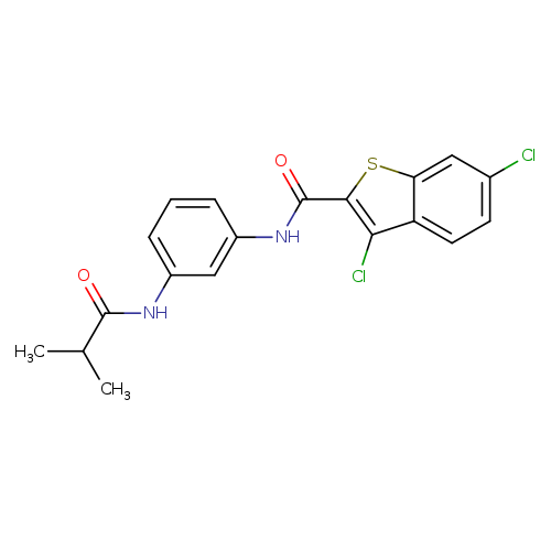 3,6-dichloro-N-[3-(isobutyrylamino)phenyl]-1-benzothiophene-2-carboxamide