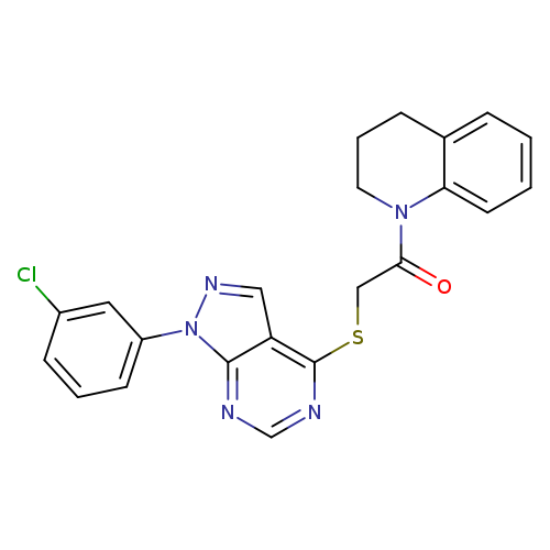 2-{[1-(3-chlorophenyl)-1H-pyrazolo[3,4-d]pyrimidin-4-yl]sulfanyl}-1-(1,2,3,4-tetrahydroquinolin-1-yl)ethan-1-one
