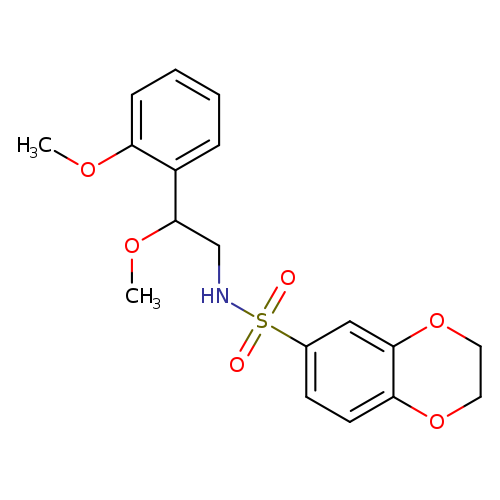 N-[2-methoxy-2-(2-methoxyphenyl)ethyl]-2,3-dihydro-1,4-benzodioxine-6-sulfonamide