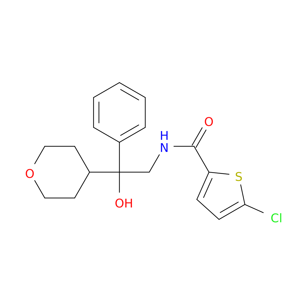 5-chloro-N-[2-hydroxy-2-(oxan-4-yl)-2-phenylethyl]thiophene-2-carboxamide