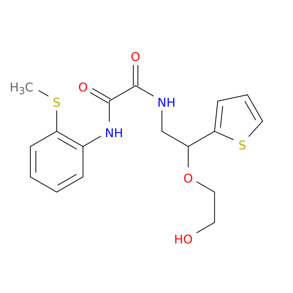 N-[2-(2-hydroxyethoxy)-2-(thiophen-2-yl)ethyl]-N'-[2-(methylsulfanyl)phenyl]ethanediamide