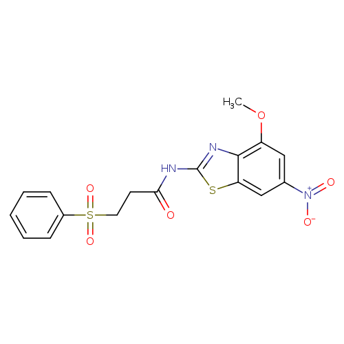 3-(benzenesulfonyl)-N-(4-methoxy-6-nitro-1,3-benzothiazol-2-yl)propanamide
