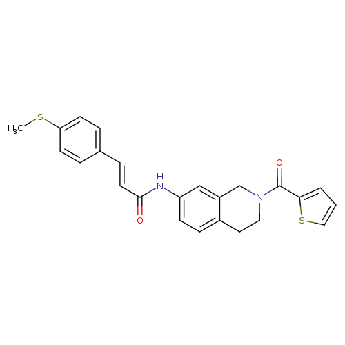 (2E)-3-[4-(methylsulfanyl)phenyl]-N-[2-(thiophene-2-carbonyl)-1,2,3,4-tetrahydroisoquinolin-7-yl]prop-2-enamide