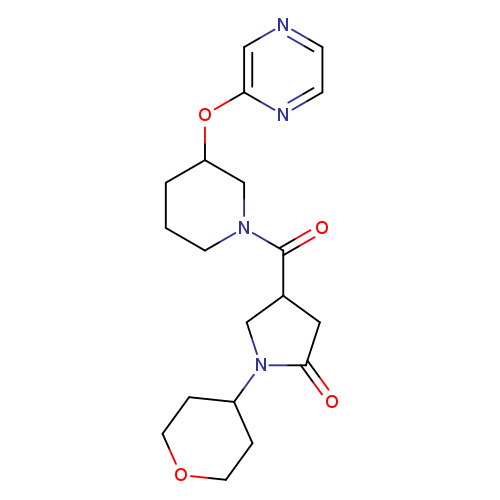 1-(oxan-4-yl)-4-[3-(pyrazin-2-yloxy)piperidine-1-carbonyl]pyrrolidin-2-one