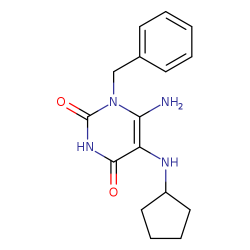 6-amino-1-benzyl-5-(cyclopentylamino)-1,2,3,4-tetrahydropyrimidine-2,4-dione