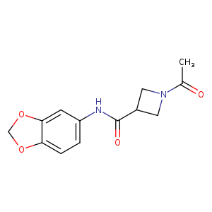 1-acetyl-N-(2H-1,3-benzodioxol-5-yl)azetidine-3-carboxamide